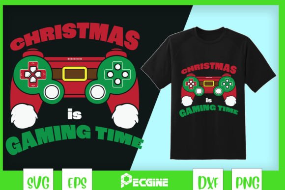 Christmas Gaming Time Controller Graphics for Crafts