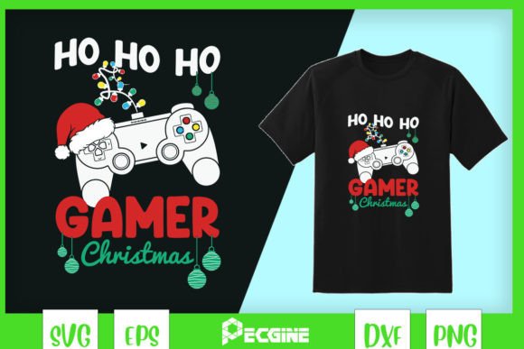 Christmas Gaming Video Game Ho Ho Ho Graphics for Crafts
