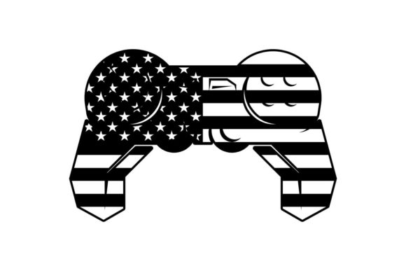 Game Controller American Flag Graphics for Logos