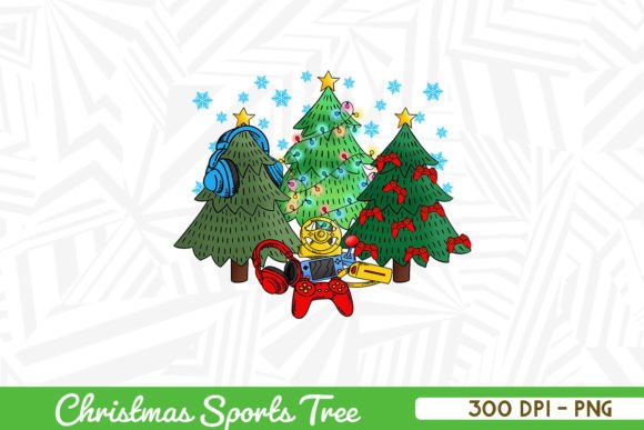 Gamer Gaming Christmas Tree Sublimation for Graphics and Crafts