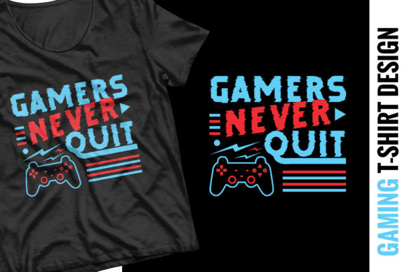 Gamers Never Quit Graphics for Print Templates