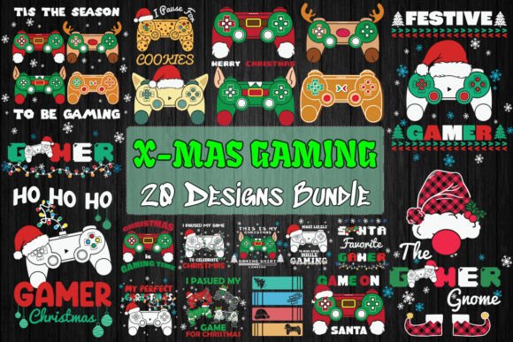 Gaming Christmas Bundle SVG 20 Designs for Crafts & Graphics
