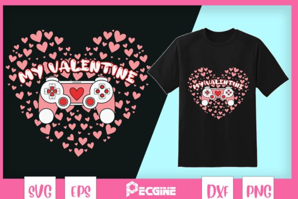 Gaming is My Valentine Controller Graphics for Crafts