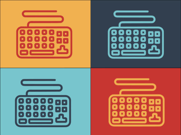 Gaming Keyboard Graphics for Modern Logos and Website Design