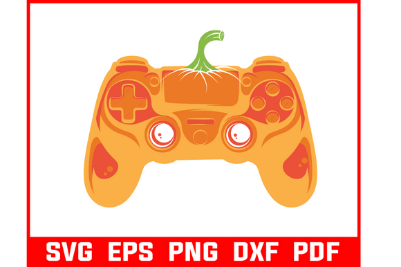 Halloween Pumpkin Gaming Controllers Svg: Graphics for Crafts