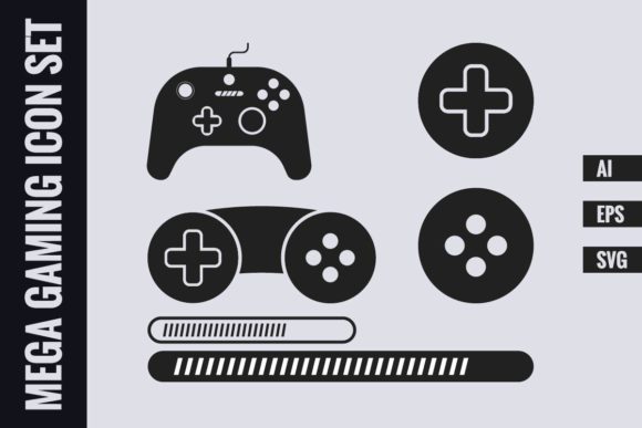 Mega Gaming Icon Set in Vector Format for Graphics and Icons