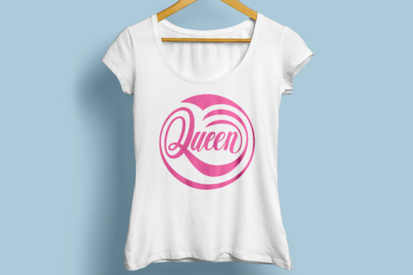 Queen Lettering Logo SVG: A Modern Graphics & Illustrations Asset for Publishers